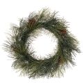 Floristik24 Műfenyőág koszorú tobozokkal 60 cm