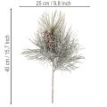 Műfenyőág tobozokkal, télies, 40cm | Floristik24.hu