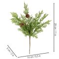 Műfenyőág tobozokkal, 28 cm, 6 darab | Floristik24.hu