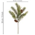 Mesterséges karácsonyfa ág, dekoratív ág fenyőtobozokkal | Floristik24.hu