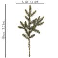 Műfenyőág asztaldíszítéshez és kompozíciókhoz, 45 cm, 3 darab | Floristik24.hu