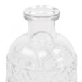 Floristik24 Kis üvegváza váza gyémánt mintás üveg átlátszó H12,5cm 6db