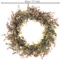 Mű eukaliptusz koszorú, őszi dekoráció, kerek, 45cm | Floristik24.hu
