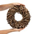 Természetes gallyakból készült kerek rattan koszorú kézműveskedéshez, 35 cm | Floristik24.hu
