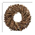 Természetes gallyakból készült kerek rattan koszorú kézműveskedéshez, 35 cm | Floristik24.hu