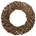Floristik24 Díszes koszorú természetes ágakból, rattan koszorú, kerek, nagy, 45cm
