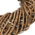 Díszes koszorú természetes ágakból, rattan koszorú, kerek, nagy, 45cm | Floristik24.hu