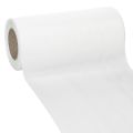 Floristik24 Fehér koszorúszalag, 200 mm széles, 25 m-es tekercs, gyászszalag, masniszalag, díszszalag temetési virágkötészethez és alkalmakra