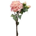 Floristik24 Műrózsa virág és bimbó művirág rózsaszín 57cm