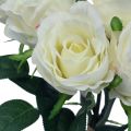 Műrózsa csokorban fehér 30cm 8 db | Floristik24.hu