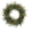 Floristik24 Műfenyőág koszorú tobozokkal 60 cm