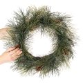 Műfenyőág koszorú tobozokkal 60 cm | Floristik24.hu