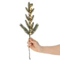 Műfenyőág arany színű mini karácsonyfadíszekkel, 46 cm, 2 darab | Floristik24.hu