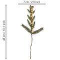 Műfenyőág arany színű mini karácsonyfadíszekkel, 46 cm, 2 darab | Floristik24.hu