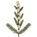 Floristik24 Műfenyőág fehér mini karácsonyfadíszekkel, 46 cm, 2 darab