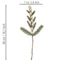 Műfenyőág fehér mini karácsonyfadíszekkel, 46 cm, 2 darab | Floristik24.hu