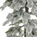 Floristik24 Műkarácsonyfa vékony havas téli dekoráció H180cm