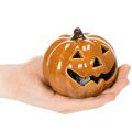 Kerámia Tök LED Halloween Dekoráció Kis 10cm | Floristik24.hu