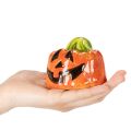 Dekoratív kerámia tökfigura őszre és Halloweenre, 8cm | Floristik24.hu