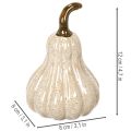 Dekoratív kerámia tök, őszi asztaldísz, 12cm | Floristik24.hu