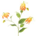 Floristik24 Művirág Gloriosa narancs hosszú szárral vázába 80cm 3db