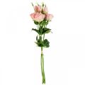 Floristik24 Művirágok Lisianthus rózsaszín műselyem virágok 50cm 5db