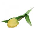 Floristik24 Műtulipán sárga Real Touch tavaszi virág H21cm