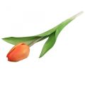 Floristik24 Művirág Tulipán Orange Real Touch tavaszi virág H21cm