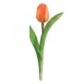 Floristik24 Művirág Tulipán Orange Real Touch tavaszi virág H21cm