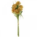 Floristik24 Művirágok sárga allium díszítésű díszhagyma 34cm 3db csokorban