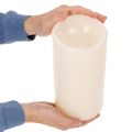Nagy LED gyertya elemes működéshez időzítővel, meleg fehér, kültéri, 25 cm | Floristik24.hu
