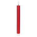 Floristik24 LED-es kúpos gyertya, piros, meleg fehér fénnyel, 24 cm, 2 darab