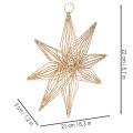 LED Dekoratív Csillag drótból, függeszthető, 20 LED, meleg fehér, beltéri, 22cm | Floristik24.hu