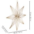 LED-es dekorcsillag drótból, beltéri használatra, elemes, 51 cm | Floristik24.hu