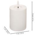 LED oszlopgyertya, pislákoló, időzítővel, Ø7cm, 12cm | Floristik24.hu