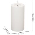 LED oszlopgyertya, pislákoló, időzítővel, Ø7cm, 16cm | Floristik24.hu
