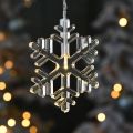 Floristik24 LED ablakdísz Karácsonyi hópelyhek meleg fehér Akkumulátorhoz 105cm