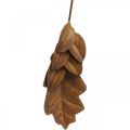 Floristik24 Levelek fém akasztani rozsdabarna őszi levelek 7,5-10cm 4db