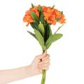 Műalstroemeria narancsvirág, műcsokor dekoráció, 75cm, 3 darab | Floristik24.hu