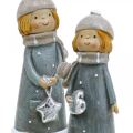 Floristik24 Deco figurák téli gyerek figurák lányok H14,5cm 2db