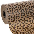 Floristik24 Leopárdmintás mandzsettapapír, 25 cm-es tekercs, 100 m-es, ajándékcsomagolás