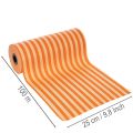 Narancssárga csíkos mandzsettapapír tekercs, 25 cm x 100 m | Floristik24.hu