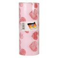 Floristik24 Mandzsetta papír selyempapír rózsaszín szívek 25cm 100m