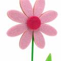Floristik24 Filc virág rózsaszín 27cm 4db