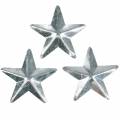 Floristik24 Csillag fém ezüst 4cm 48p