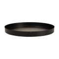 Fém tálca kerek gyertyatartó fekete Ø20cm H2,5cm 2db | Floristik24.hu