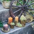 Fém tányérok díszítéshez, asztaldísz, gyertyatartó kerek arany antik megjelenés Ø7,5/10/12/15/18cm H2cm 5 db-os készlet | Floristik24.hu
