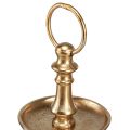 Mini etagere fém dekoráció arany matt 2 szintes asztaldísz H22cm | Floristik24.hu