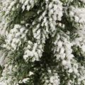 Mini karácsonyfa fa talp zöld fehér Ø8cm H18cm 3db | Floristik24.hu
