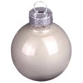 Mini karácsonyi labdák üvegzöld gyöngyház szürke Ø3cm 22 db | Floristik24.hu